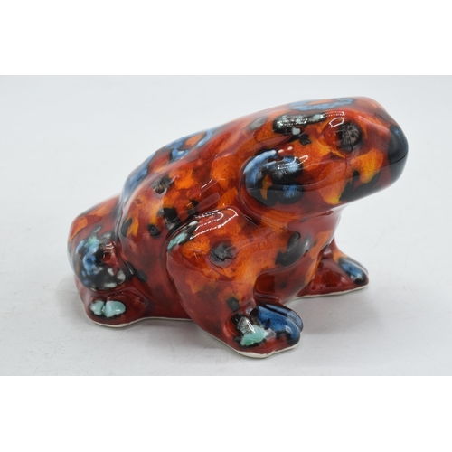 75 - Anita Harris Art Pottery model of a toad with abstract design, 12cm long.