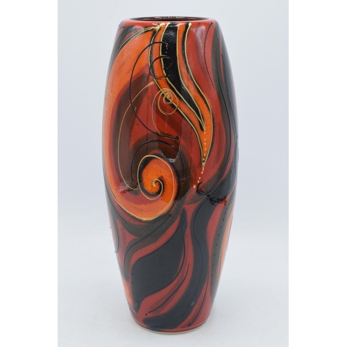 76 - Early Anita Harris Art Pottery 29cm skittle vase 'Abstract Swirls' pattern, designed and painted by ... 