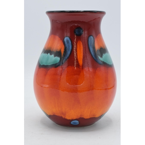 78A - Poole Pottery bulbous vase in traditional colours, 17cm tall.