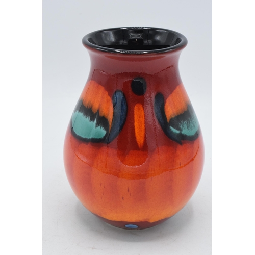 78A - Poole Pottery bulbous vase in traditional colours, 17cm tall.