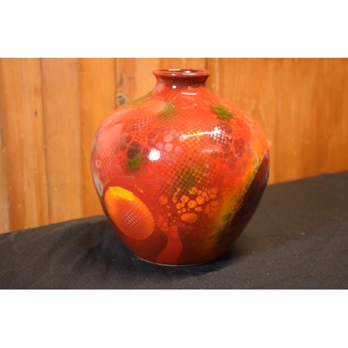 79 - Anita Harris Art Pottery large bulbous trial vase in the 'Supernova' pattern, designed and painted b... 