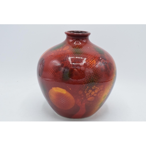 79 - Anita Harris Art Pottery large bulbous trial vase in the 'Supernova' pattern, designed and painted b... 