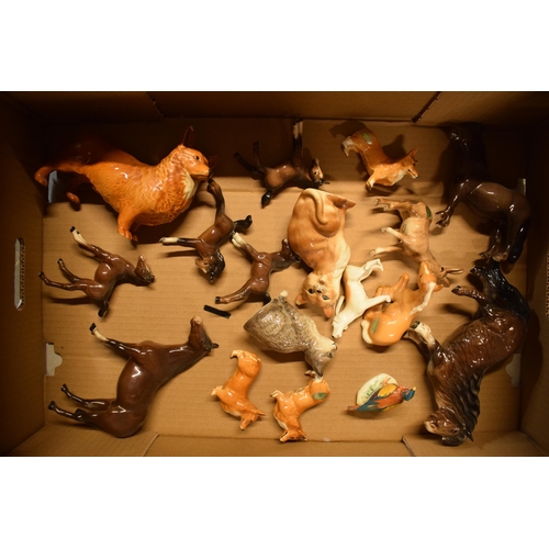 58F - A collection of Beswick animals to include cats, dogs, Shetland foal, horses, foals and others (Qty)... 