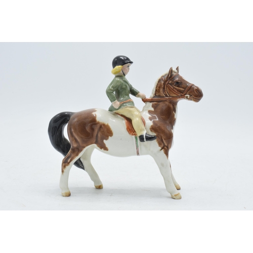 60C - Beswick Girl on Pony 1499 (chip / graze to ear).