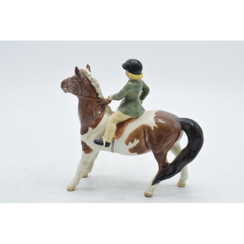 60C - Beswick Girl on Pony 1499 (chip / graze to ear).