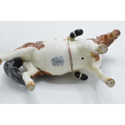 60C - Beswick Girl on Pony 1499 (chip / graze to ear).