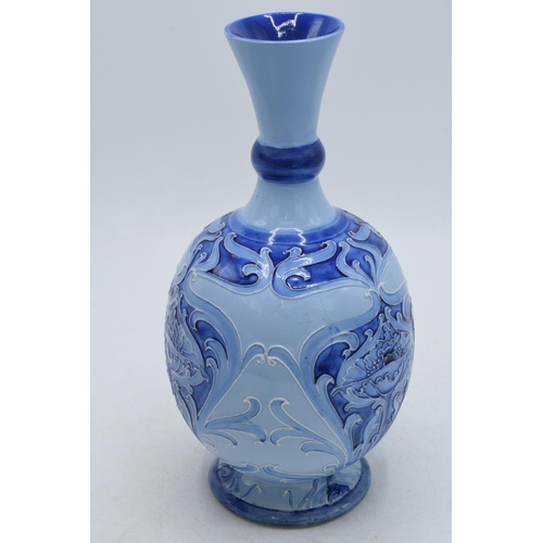 90 - William Moorcroft for James Macintyre Blue Florian vase with bulbous body (professional restoration ... 