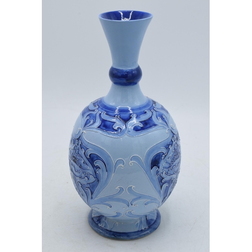 90 - William Moorcroft for James Macintyre Blue Florian vase with bulbous body (professional restoration ... 