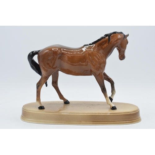 66 - Beswick Spirit of Youth in gloss brown on ceramic base (detached).