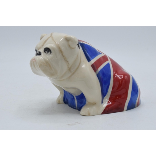 130 - Boxed Royal Doulton James Bond Union Jack bulldog No Time To Die DD007B.