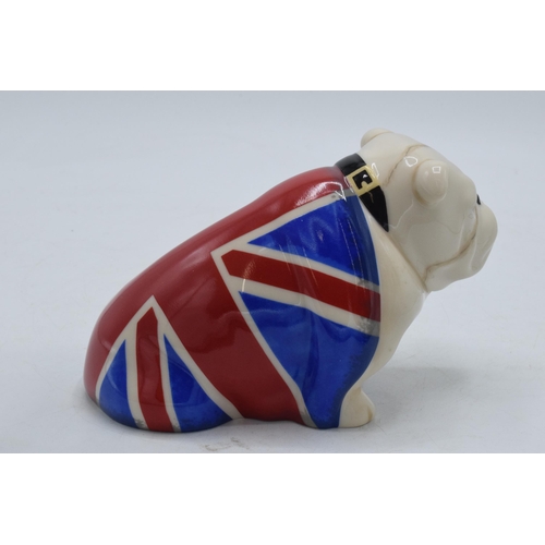 130 - Boxed Royal Doulton James Bond Union Jack bulldog No Time To Die DD007B.