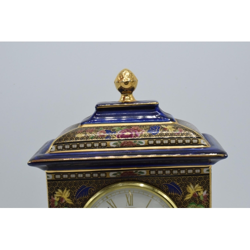 107 - Masons ironstone Imperial Mandarin clock for Compton and Woodhouse, 24cm high.