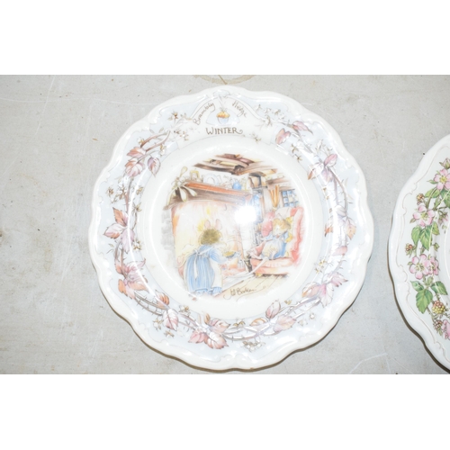 114 - A set of Royal Doulton Brambly Hedge Seasons plates to include Spring, Summer, Winter and Autumn (4)... 