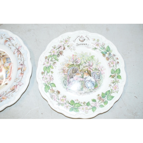 114 - A set of Royal Doulton Brambly Hedge Seasons plates to include Spring, Summer, Winter and Autumn (4)... 