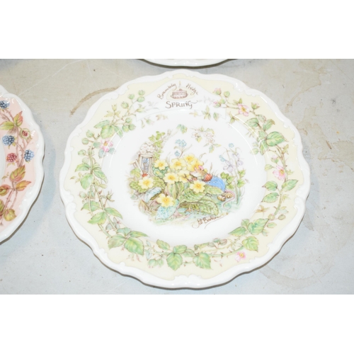 114 - A set of Royal Doulton Brambly Hedge Seasons plates to include Spring, Summer, Winter and Autumn (4)... 