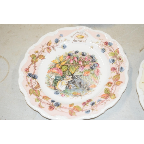 114 - A set of Royal Doulton Brambly Hedge Seasons plates to include Spring, Summer, Winter and Autumn (4)... 