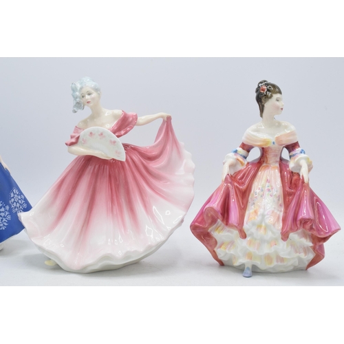 121 - Royal Doulton figures to include Elaine HN3307, Nina HN2347 and Southern Belle HN2209 (3) (all secon... 