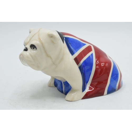 130 - Boxed Royal Doulton James Bond Union Jack bulldog No Time To Die DD007B.