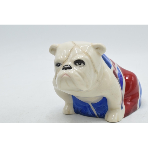 130 - Boxed Royal Doulton James Bond Union Jack bulldog No Time To Die DD007B.