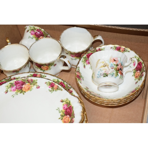 137 - Royal Albert Old Country Roses teaware to include a teapot, urn, sugar, dinner plates, bowls, cake p... 