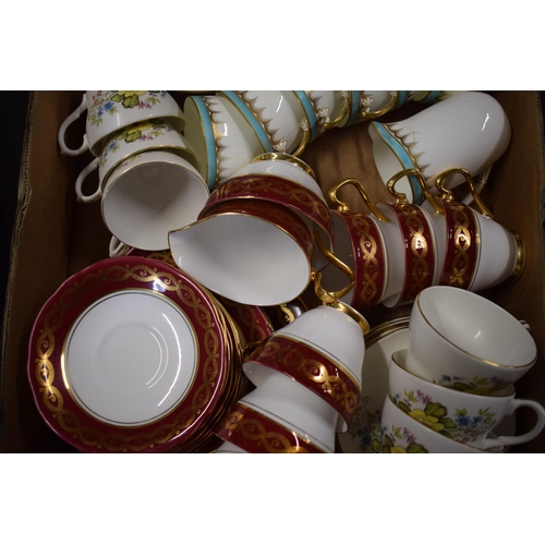 146 - A collection of tea ware to include Gladstone Pottery, Royal Adderley and others in various designs ... 