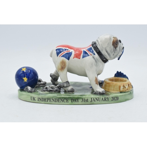 169 - Bairstow Manor Collectables Brexit Bulldog - Rule Brittannia, 20cm long.