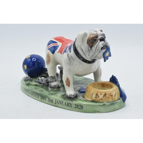 169 - Bairstow Manor Collectables Brexit Bulldog - Rule Brittannia, 20cm long.