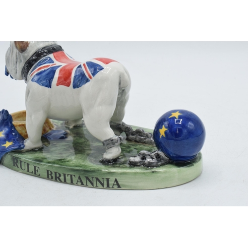 169 - Bairstow Manor Collectables Brexit Bulldog - Rule Brittannia, 20cm long.