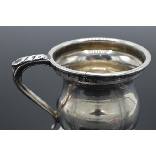 177 - Hallmarked silver tankard in a Georgian style, 35.8 grams, Birmingham 1958, 5cm tall.