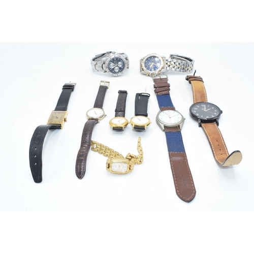 182 - A collection of vintage watches to include Timex, Zeitner, Sekonda, Accurist and others (9), all unt... 