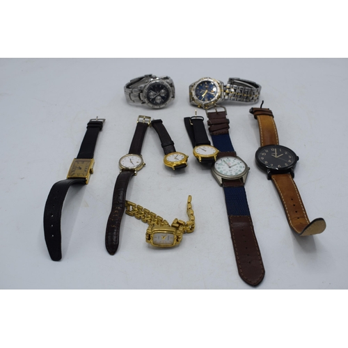 182 - A collection of vintage watches to include Timex, Zeitner, Sekonda, Accurist and others (9), all unt... 