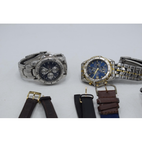 182 - A collection of vintage watches to include Timex, Zeitner, Sekonda, Accurist and others (9), all unt... 