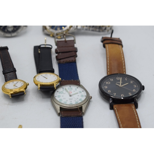 182 - A collection of vintage watches to include Timex, Zeitner, Sekonda, Accurist and others (9), all unt... 