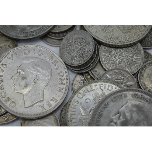 186 - A collection of 1920-1946 silver coinage, approx. 160 grams, to include various denominations.