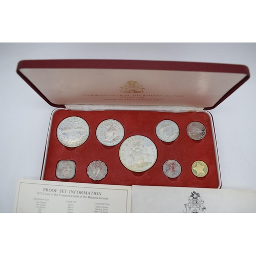 187 - 1973 Coins of the Commonwealth of the Bahama Islands Proof Set, 9 coins, to include silver and coppe... 