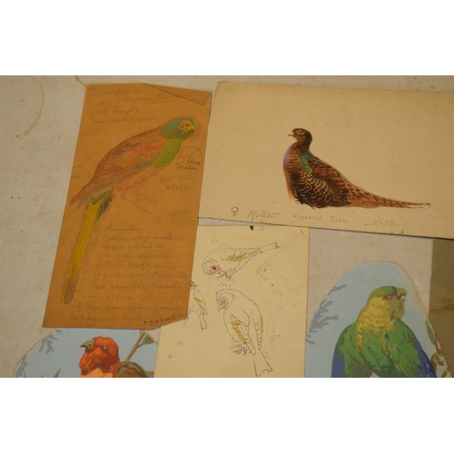 27K - Donald Birbeck: a collection of unmounted artwork to include watercolours and similar, mostly signed... 