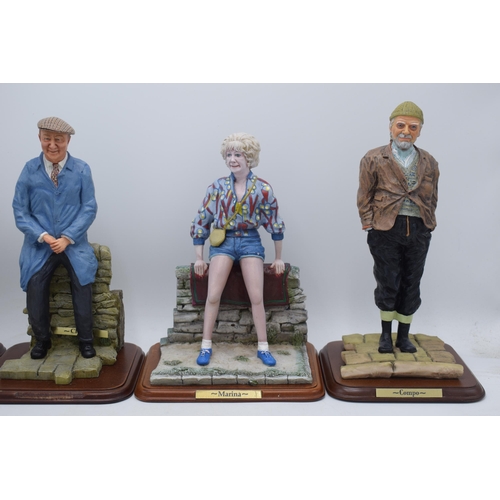 38 - A collection of Danbury Mint Last of the Summer Wine figures to include Compo, Clegg, Maria x 2 and ... 