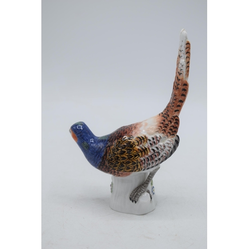 49 - Meissen figure of a Pheasant, 16cm tall, with impressed numerals and 2 crossed swords backstamp.