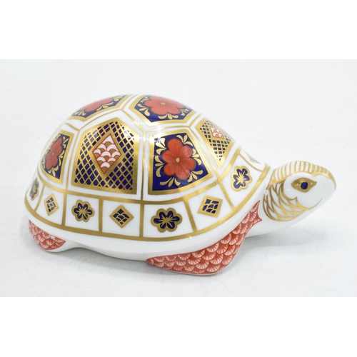 6 - Royal Crown Derby paperweight Tortoise, first quality with stopper.