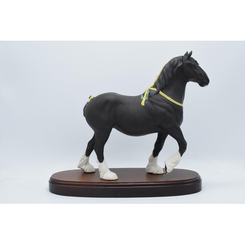 51 - Royal Doulton large Champion Shire Horse Peakstone Lady Margaret DA237 on wooden base.