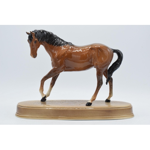 66 - Beswick Spirit of Youth in gloss brown on ceramic base (detached).