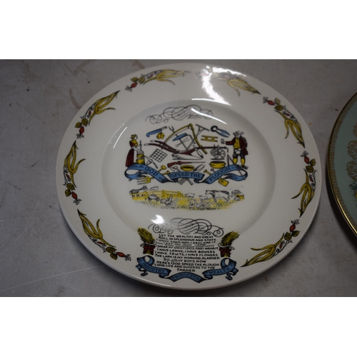 82 - Aynsley bird and fruit plate together with Raymond Everill and Paul Smith Evesham fruit scene plates... 