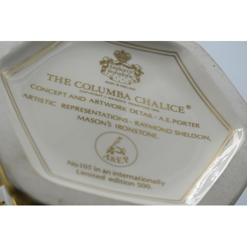 96 - Masons Ironstone large prestige piece 'The Columba Chalice' with cover, limited edition of 500, this... 