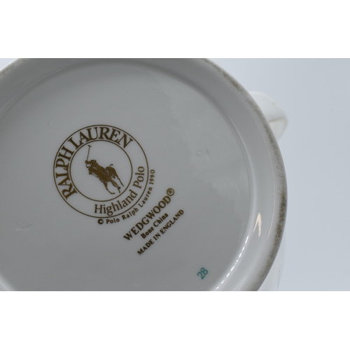 154 - Wedgwood Ralph Lauren Highland Polo jug, 16cm tall, together with Coalport Hunting Scene bowl (2).