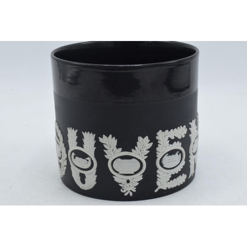 87D - Wedgwood Black Jasperware tankard, 'The Wedgwood Sporting Mug' designed by Richard Guyatt.