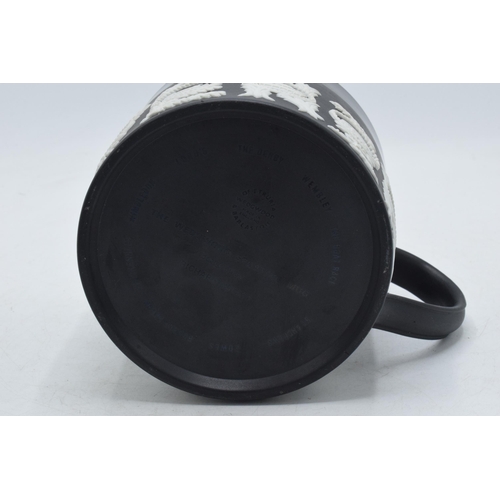 87D - Wedgwood Black Jasperware tankard, 'The Wedgwood Sporting Mug' designed by Richard Guyatt.