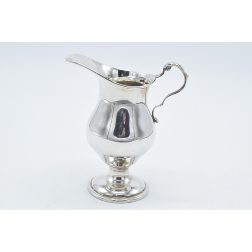 180S - Silver pedestal jug, Birmingham 1972, 107.7 grams, 13cm tall.