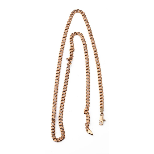 286 - 9ct gold chain, 15.6 grams, 63cm long.