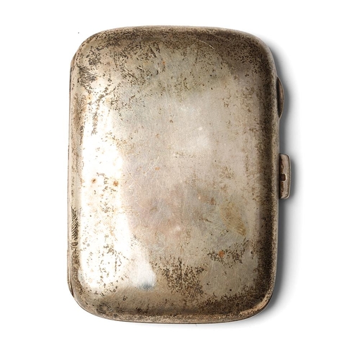 35 - Hallmarked silver cigarette case, 42.2 grams, Chester 1929, in good condition.