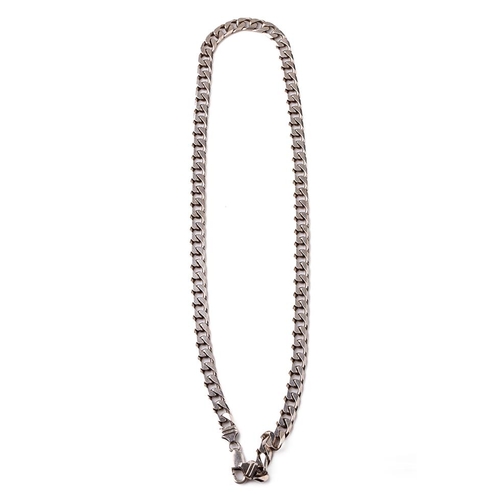 384 - Silver curb link necklace / chain, 48.9 grams, 53cm long.